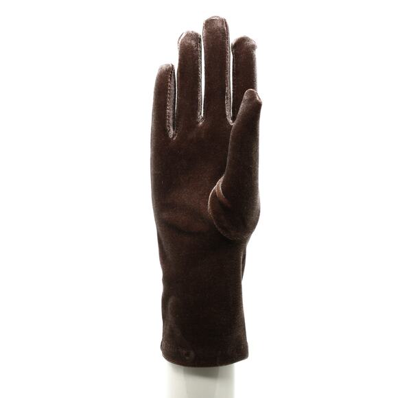 Mocha Velvet Wrist Length Dress Gloves Church Formal Evening Accessory – Hey Viv - Picture 3 of 4